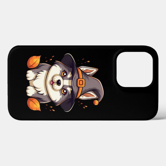 Niedlicher Husky-Hund in einem Hexenhutehund Case-Mate iPhone Hülle (Rückseite (Horizontal))