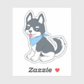 Niedlicher Husky Puppy Dog Aufkleber (Blatt)