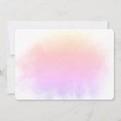 Niedlicher Hut, der auf einem Protokoll sitzt Einladung (Rückseite)