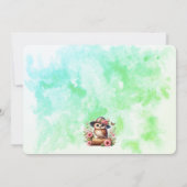 Niedlicher Hut, der auf einem Protokoll sitzt Einladung (Rückseite)