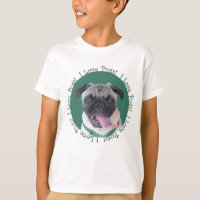 Niedlicher i-Liebe-Mops-Hundeentwurf