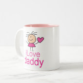 Niedlicher i-Liebe-Vati-T - Shirt Zweifarbige Tasse (Vorderseite Links)
