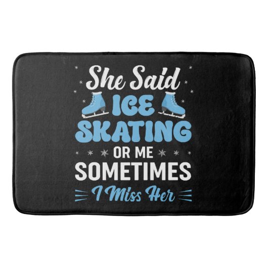Niedlicher Ice Rink synchronisiert ruft an Badematte (Vorderseite)