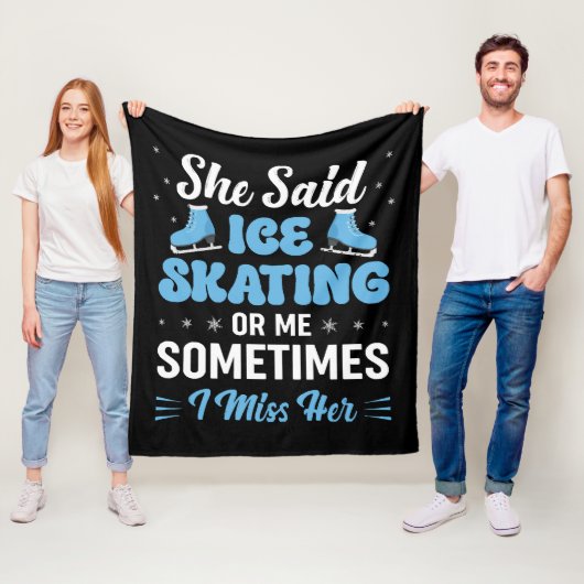 Niedlicher Ice Rink synchronisiert ruft an Fleecedecke (Beispiel)