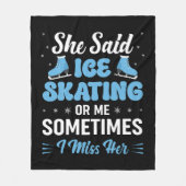Niedlicher Ice Rink synchronisiert ruft an Fleecedecke (Vorderseite)