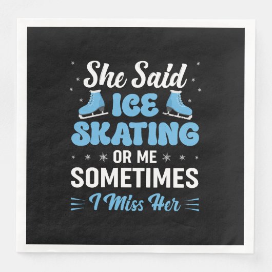 Niedlicher Ice Rink synchronisiert ruft an Serviette (Vorderseite)