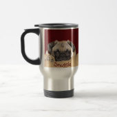 Niedlicher iCuddle Mops-Welpe Reisebecher (Links)