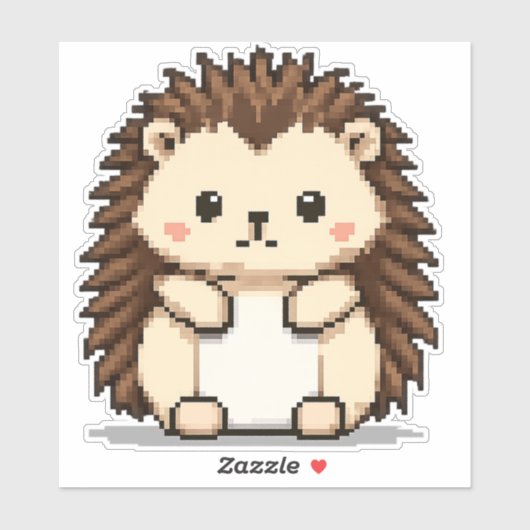 niedlicher Igel 6x6 Aufkleber (Blatt)