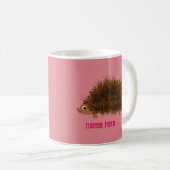 Niedlicher Igel addieren Namen Kaffeetasse (VorderseiteRechts)
