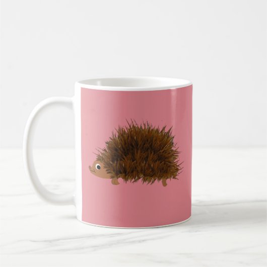 Niedlicher Igel addieren Namen Kaffeetasse (Links)