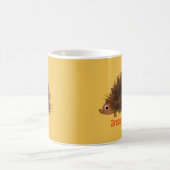 Niedlicher Igel addieren Namen Kaffeetasse (Mittel)