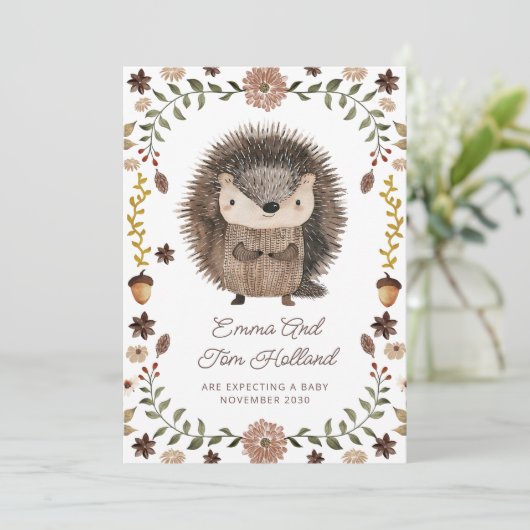 Niedlicher Igel Ankündigung (Stehend Vorderseite)