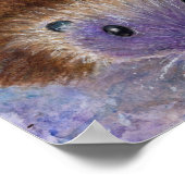 Niedlicher Igel Aquarellkunstposter Geburtstag etc Poster (Ecke)