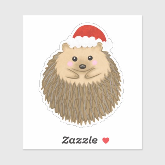 Niedlicher Igel Aufkleber (Blatt)