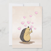 Niedlicher Igel Autmn Girl's Birthday Einladung (Rückseite)