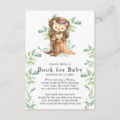 Niedlicher Igel Baby Shower Book for Baby Card Begleitkarte (Vorderseite)