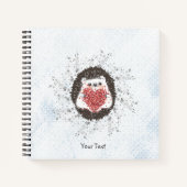 Niedlicher Igel Benutzerdefinierter Text Blau Notizblock (Vorderseite)