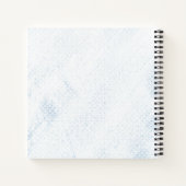 Niedlicher Igel Benutzerdefinierter Text Blau Notizblock (Rückseite)