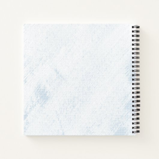 Niedlicher Igel Benutzerdefinierter Text Blau Notizblock (Rückseite)