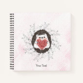 Niedlicher Igel Benutzerdefinierter Text rosa Notizblock (Vorderseite)