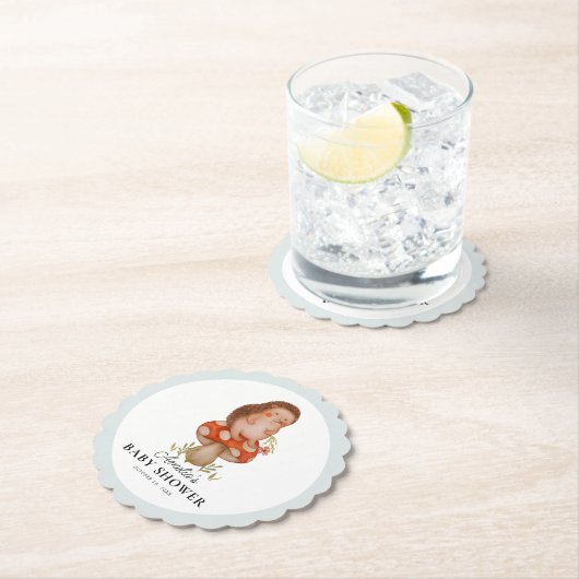 Niedlicher Igel Blue Baby Dusche Untersetzer (Vor Ort)