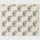 Niedlicher Igel Boy Birthday Geschenkpapier (Flach)