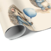 Niedlicher Igel Boy Birthday Geschenkpapier (Rolleneckpunkt)