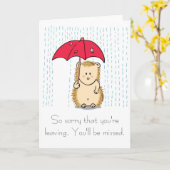 Niedlicher Igel Cartoon Abschiedskarte Karte (Gelbe Blume)