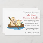 Niedlicher Igel Cartoon Hochzeit Einladung (Vorne/Hinten)