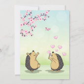 Niedlicher Igel Cherry Blossom Girl's Birthday Einladung (Rückseite)