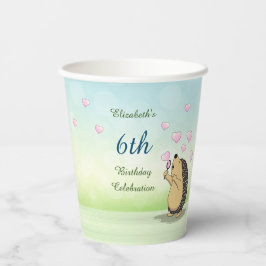 Niedlicher Igel Cherry Blossom Pappbecher