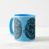 Niedlicher Igel Combo Kaffee Tasse blau (Vorderseite Links)