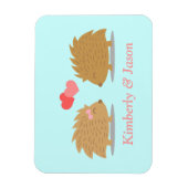 Niedlicher Igel Couple in Liebe Magnet (Vertikal)