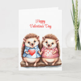 Niedlicher Igel Couple Valentinstag Feiertagskarte