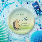 Niedlicher Igel Custom Geburtstag Pappteller (Party)