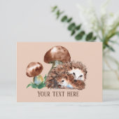 niedlicher Igel Dankeskarte (Stehend Vorderseite)