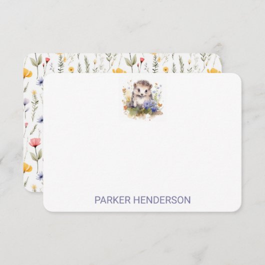 Niedlicher Igel Dankeskarte (Vorne/Hinten)