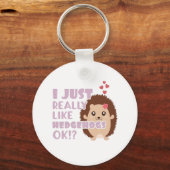 Niedlicher Igel, den ich wirklich gerne Igel mag,  Schlüsselanhänger (Vorderseite)