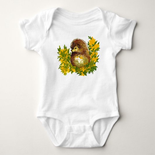 Niedlicher Igel Designed Baby Jersey Bodysuit Strampler (Vorderseite)