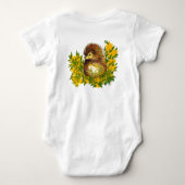 Niedlicher Igel Designed Baby Jersey Bodysuit Strampler (Rückseite)