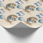 Niedlicher Igel Die Kinderdusche Geschenkpapier (Ecke)