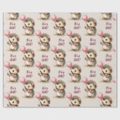Niedlicher Igel Eine Girl-Babydusche Geschenkpapier (Flach)
