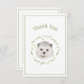 Niedlicher Igel Einfach Dankeschön-Karte Dankeskarte (Vorne/Hinten)