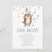 Niedlicher Igel Es ist eine Baby-Dusche Einladung (Vorne/Hinten)