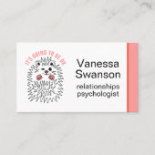 Niedlicher Igel. Es wird okay sein, inspirierend Visitenkarte (Vorderseite)