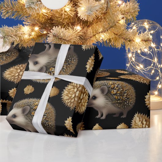 Niedlicher Igel farbenfroh Geschenkpapier (Feiertage)
