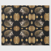 Niedlicher Igel farbenfroh Geschenkpapier (Flach)