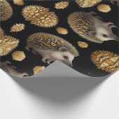 Niedlicher Igel farbenfroh Geschenkpapier (Ecke)