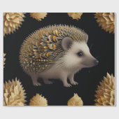 Niedlicher Igel farbenfroh Geschenkpapier (Flach)