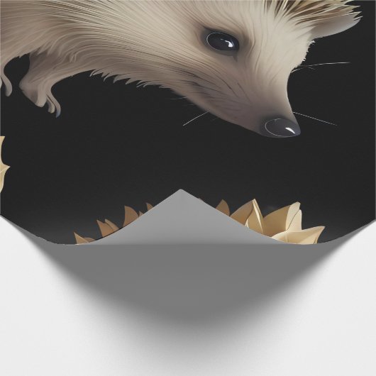 Niedlicher Igel farbenfroh Geschenkpapier (Ecke)